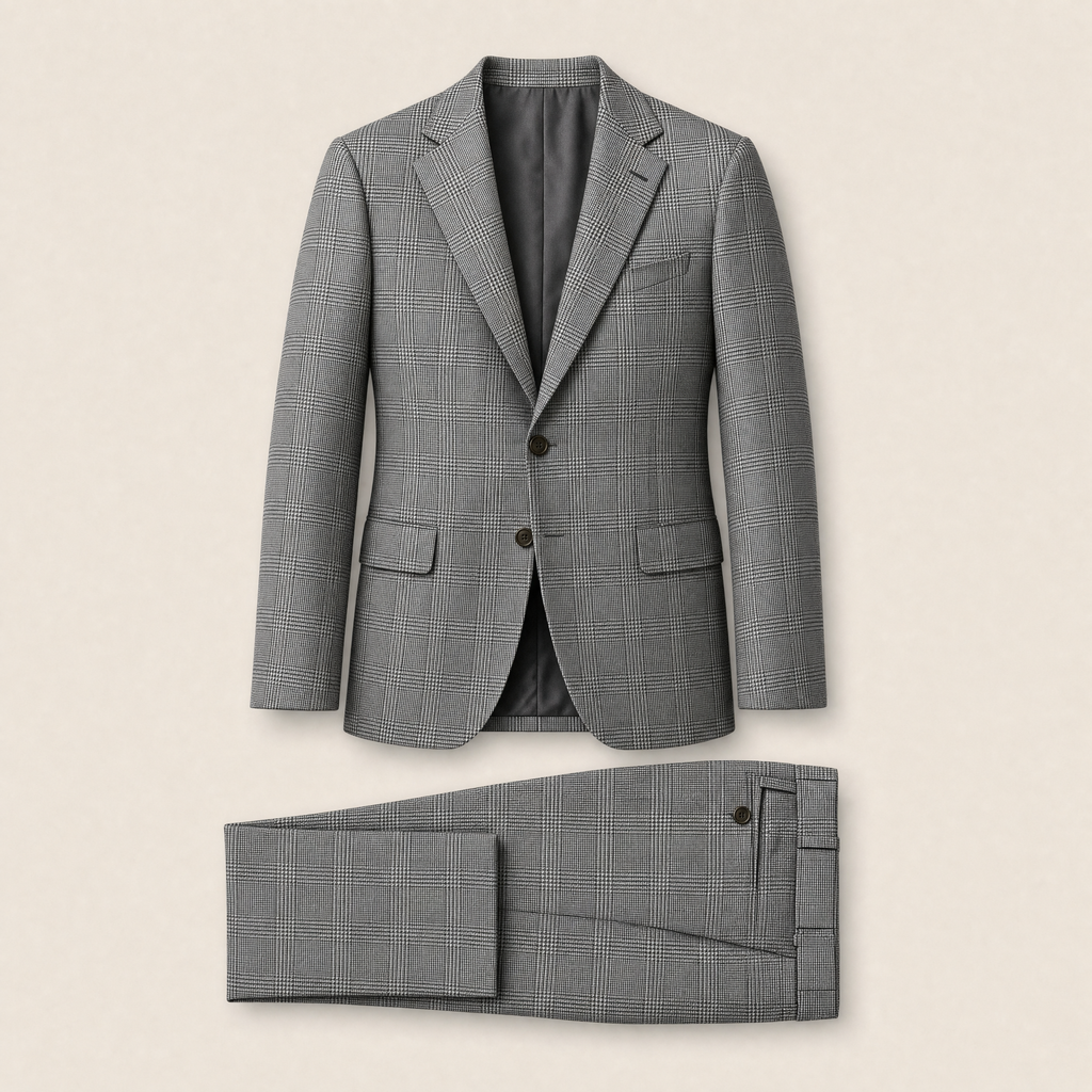 Abbas two-piece suit — Gray technical