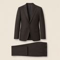 Abbott two-piece suit — Chocolate pure wool