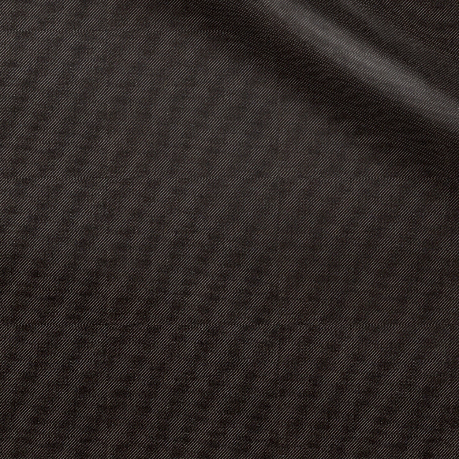 Abbott fabric swatch — Chocolate twill, 230 gsm, Draperì Corsini