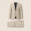 Abloh two-piece suit — Beige Checked