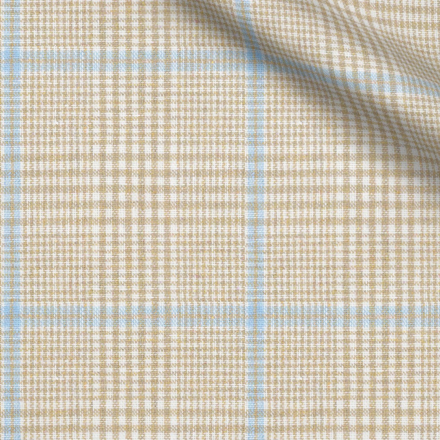 Abloh fabric swatch — Beige Checked, Piero Tallini