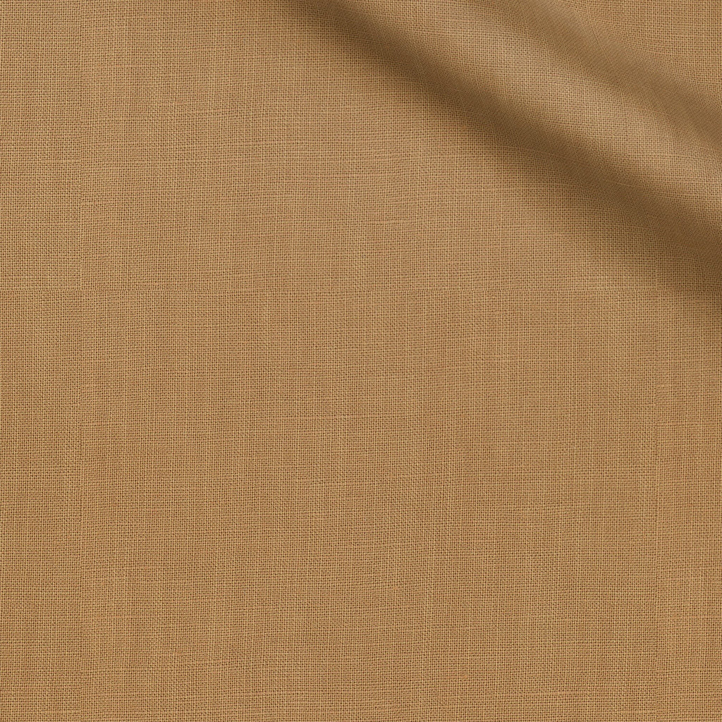 Abymes fabric swatch — Tan slub, 240 gsm, Draperì Corsini