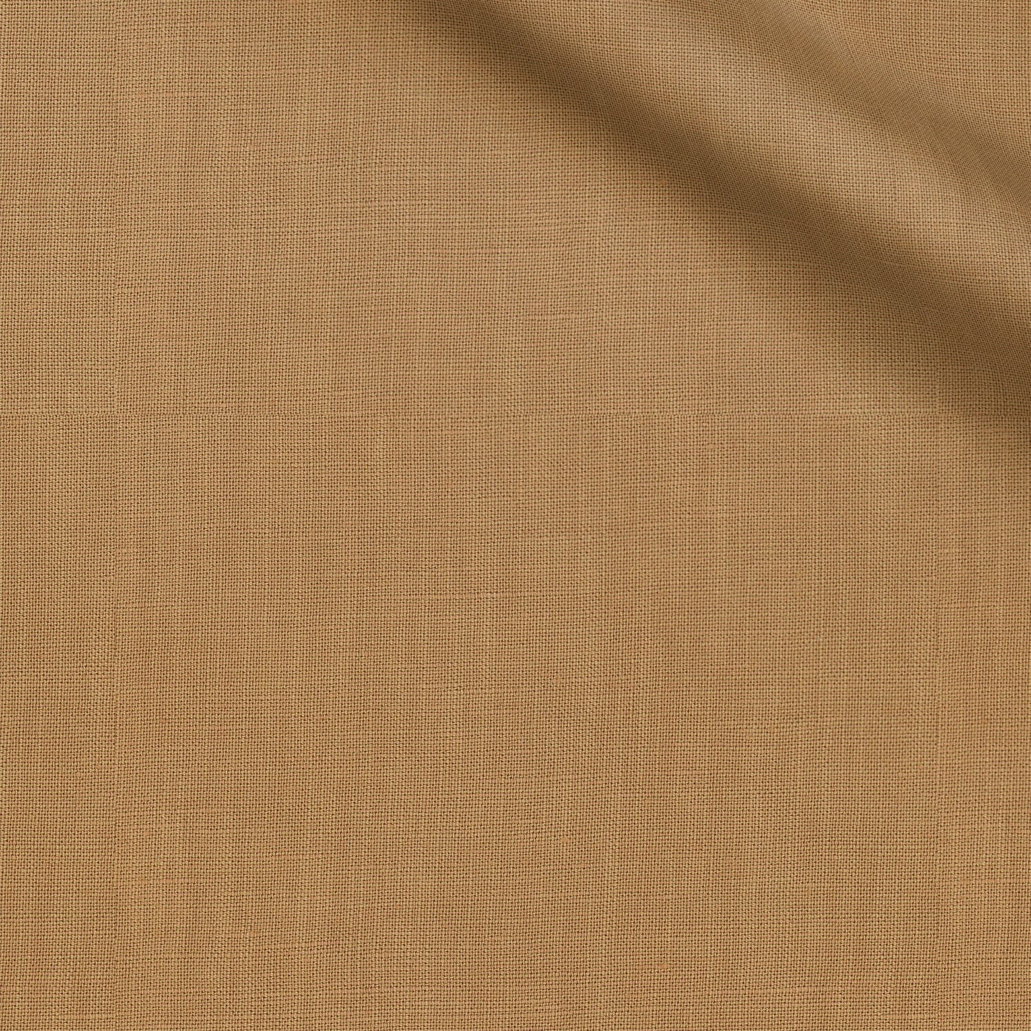 Abymes fabric swatch — Tan slub, 240 gsm, Draperì Corsini