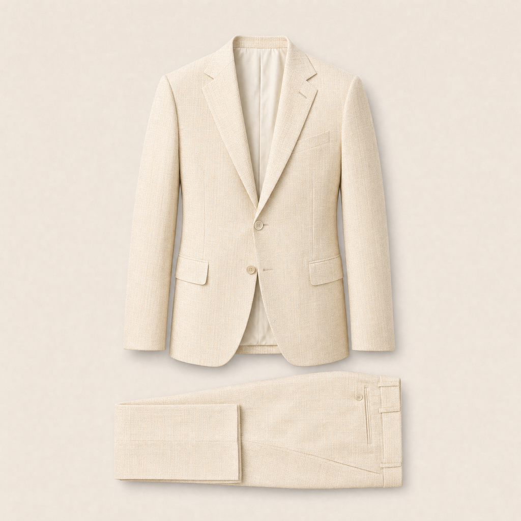Adem two-piece suit — Cream technical