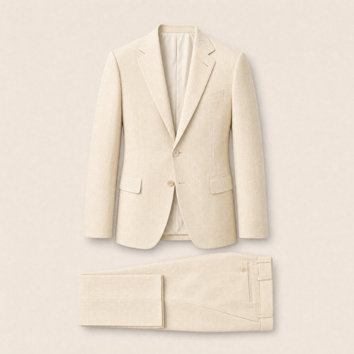 Adem two-piece suit — Cream technical