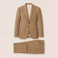 Arnold two-piece suit — Tan cotton blend