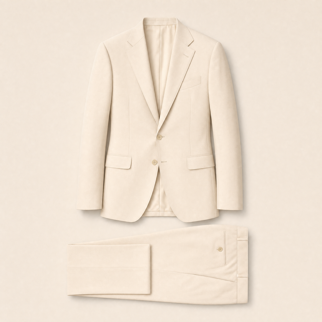 Arwa two-piece suit — Cream technical