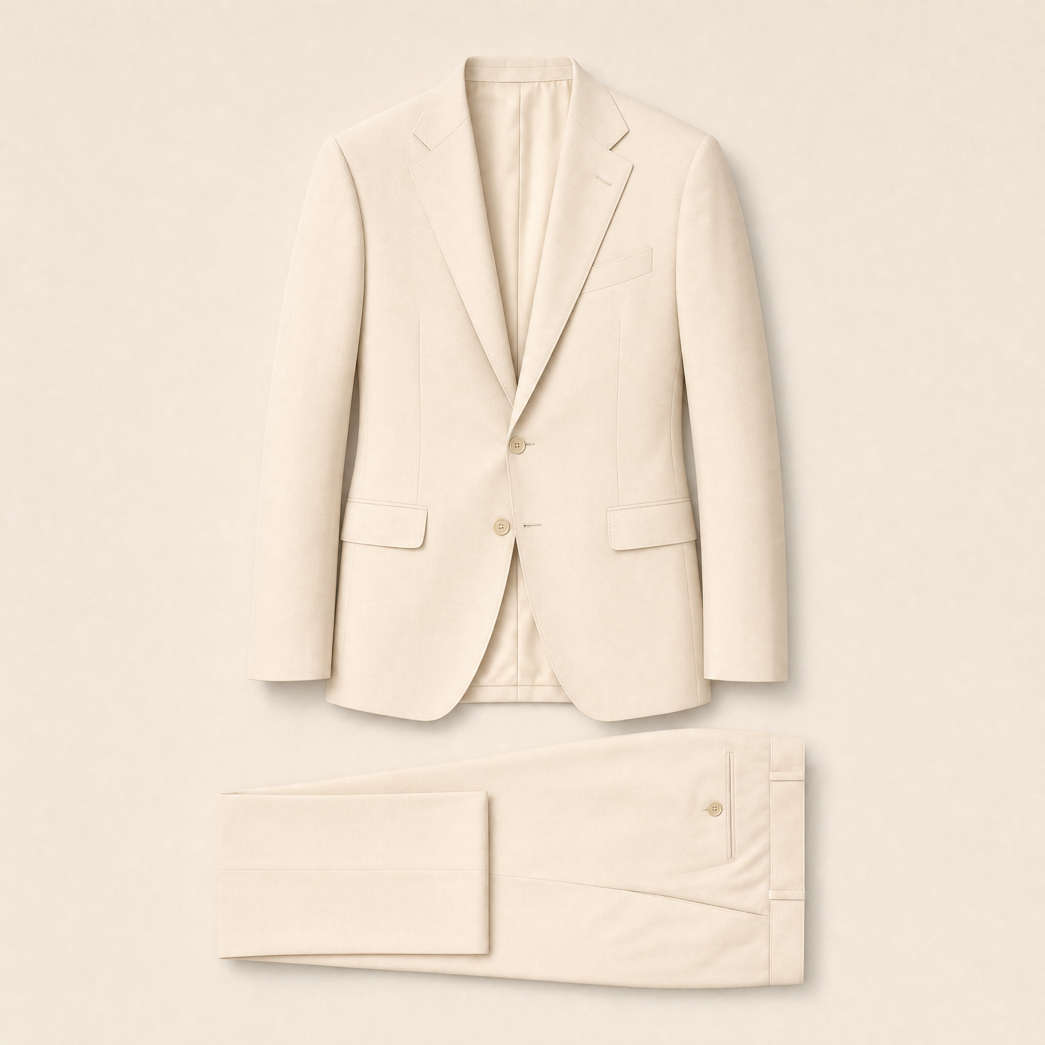 Arwa two-piece suit — Cream technical