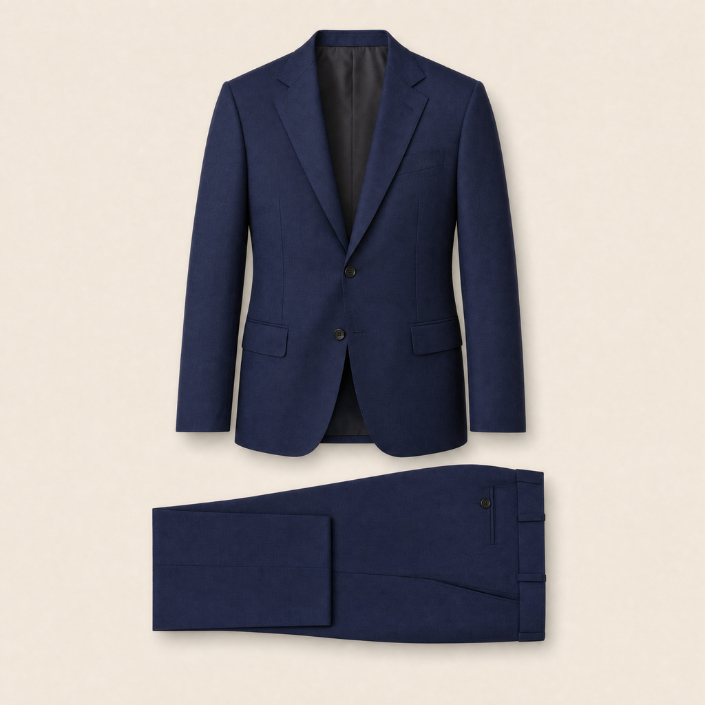Astton two-piece suit — Navy Blue hopsack