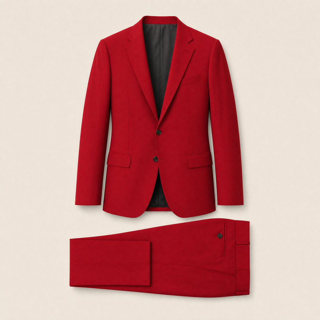 Ayden two-piece suit — Intense Red Solid