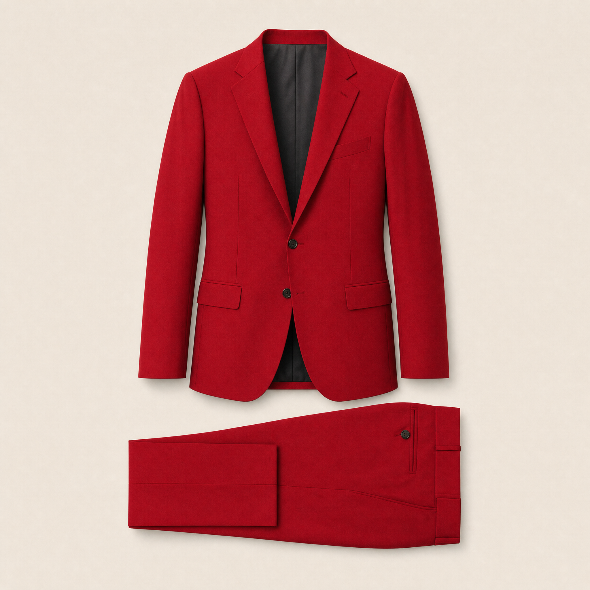 Ayden two-piece suit — Intense Red Solid