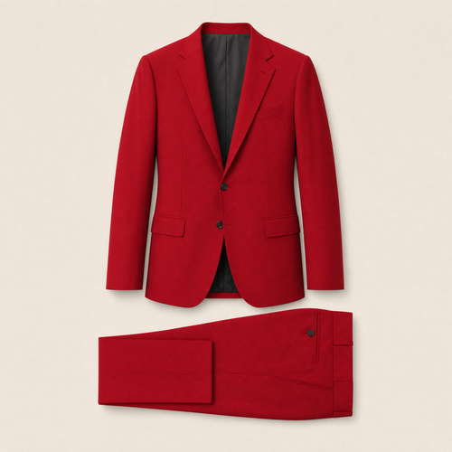 Ayden two-piece suit — Intense Red Solid