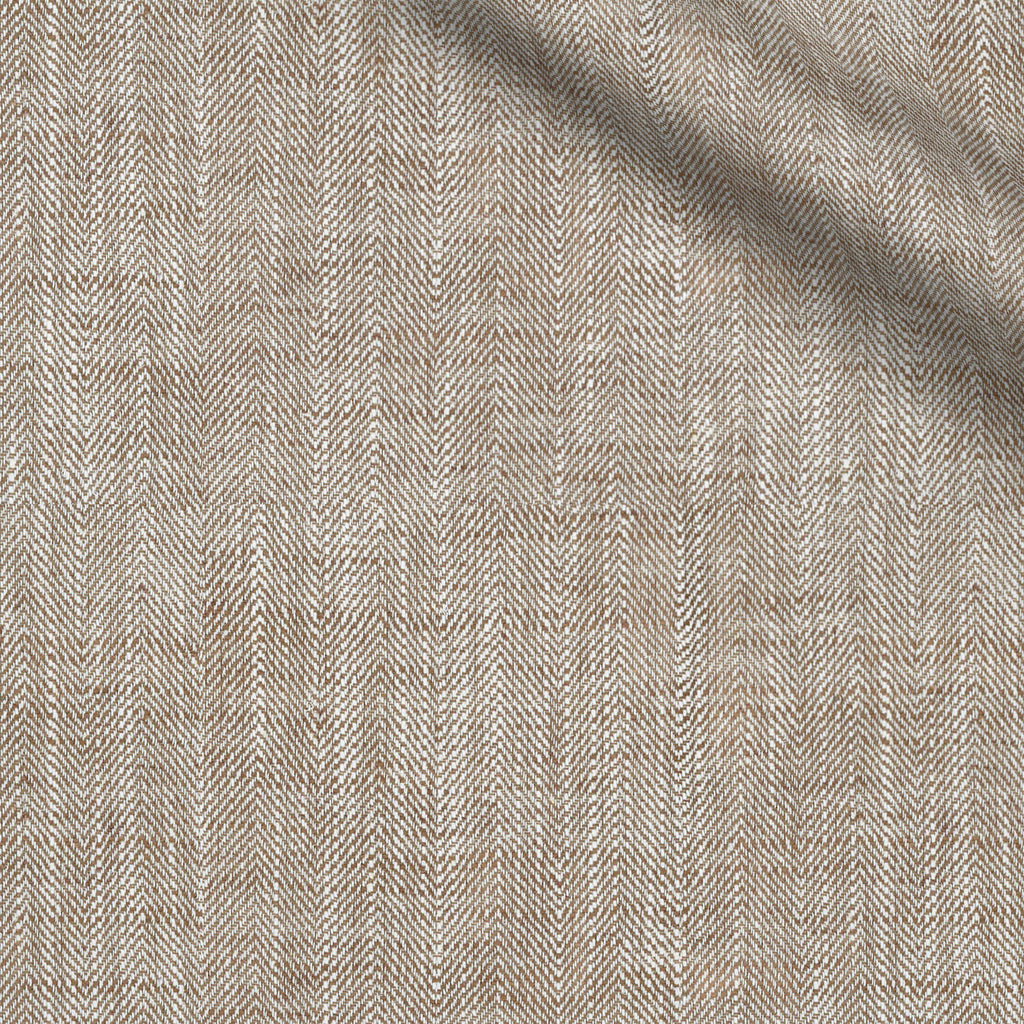 Bahama fabric swatch — Light Brown Herringbone, Piero Tallini