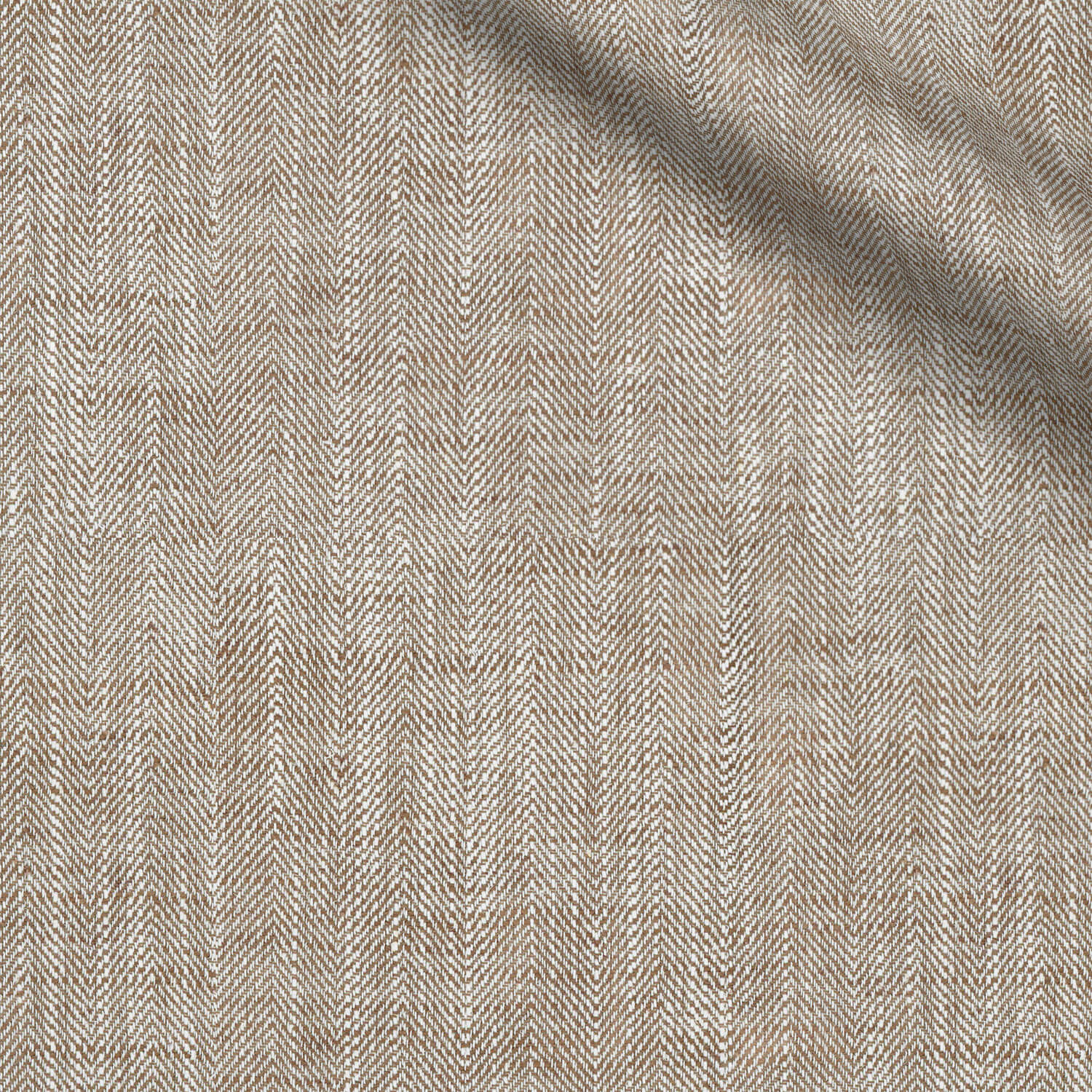 Bahama fabric swatch — Light Brown Herringbone, Piero Tallini