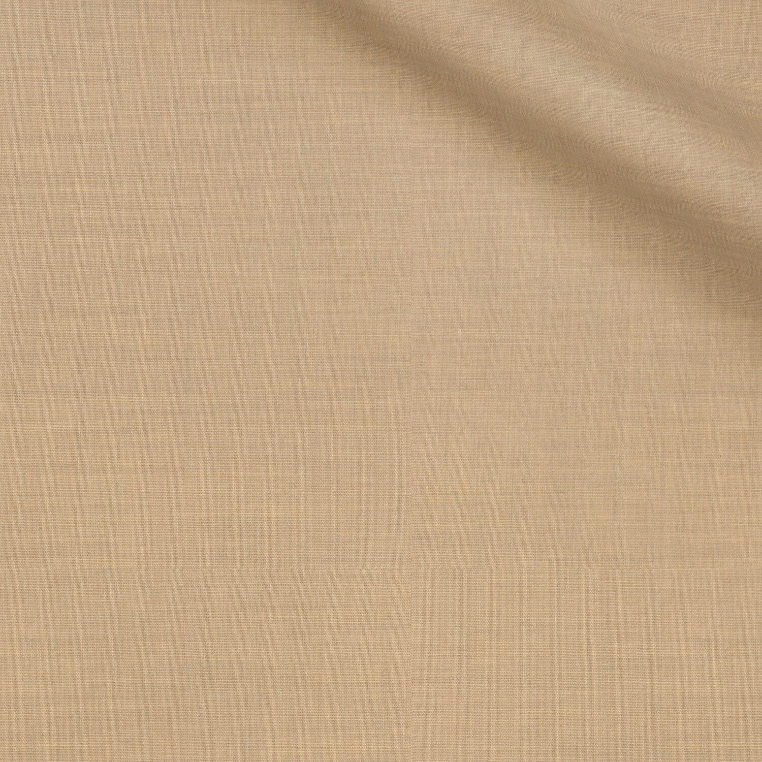 Baillie fabric swatch — Camel plain weave, 204 gsm, Draperì Corsini
