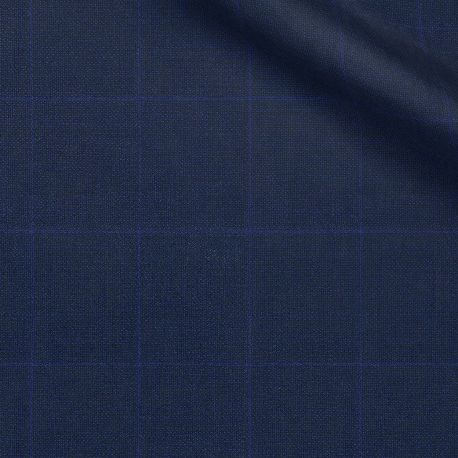 Beanley fabric swatch — Navy Blue hopsack, 250 gsm, Draperì Corsini