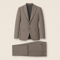 Bibijagua two-piece suit — Chocolate Herringbone