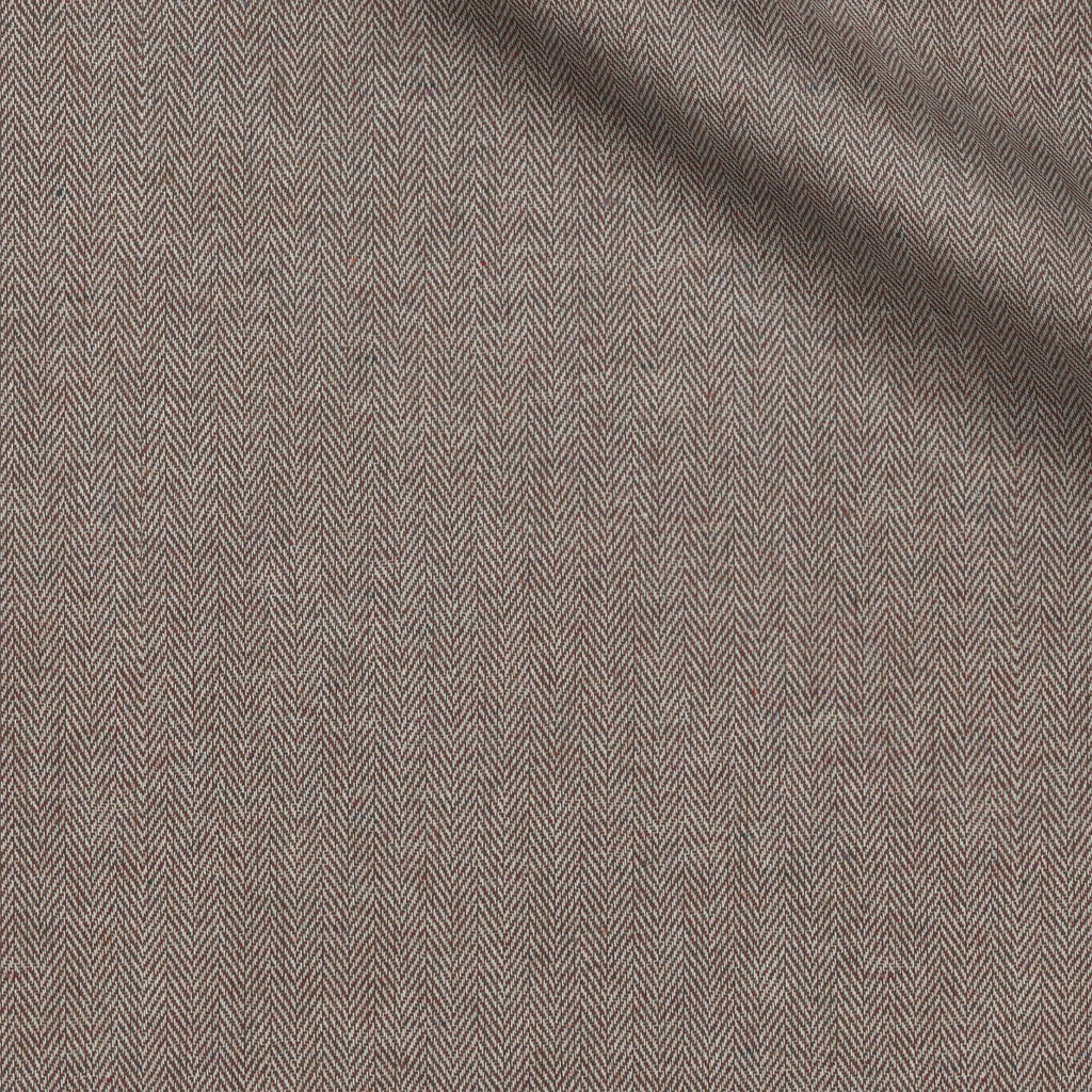 Bibijagua fabric swatch — Chocolate Herringbone, Piero Tallini