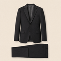 Bologna two-piece suit — Onyx Black technical, on model