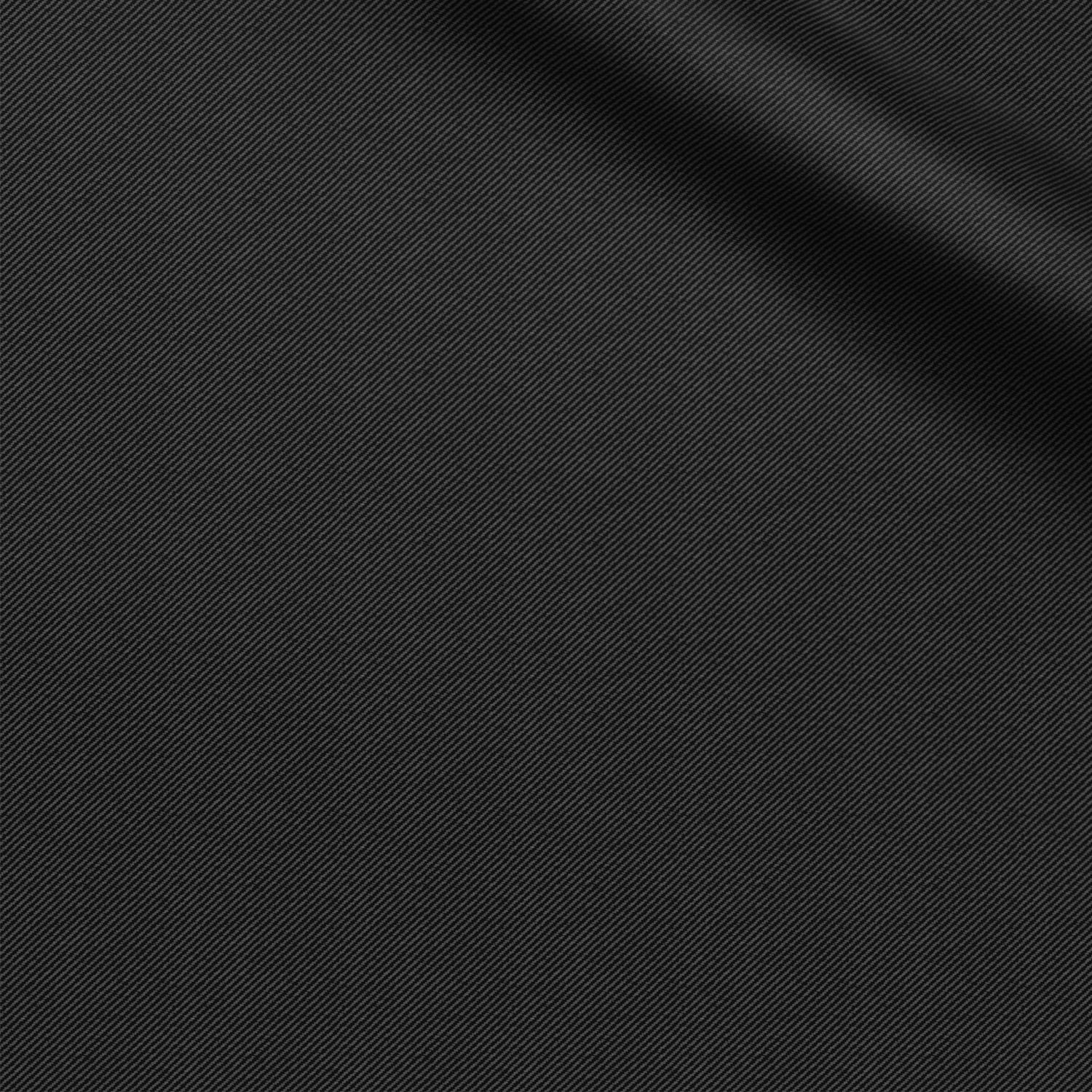 Bologna fabric swatch — Onyx Black twill, 176 gsm, Draperì Corsini
