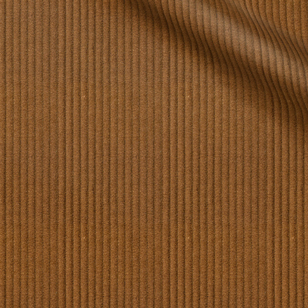 Bostock fabric swatch — Brown corduroy, 290 gsm, Draperì Corsini
