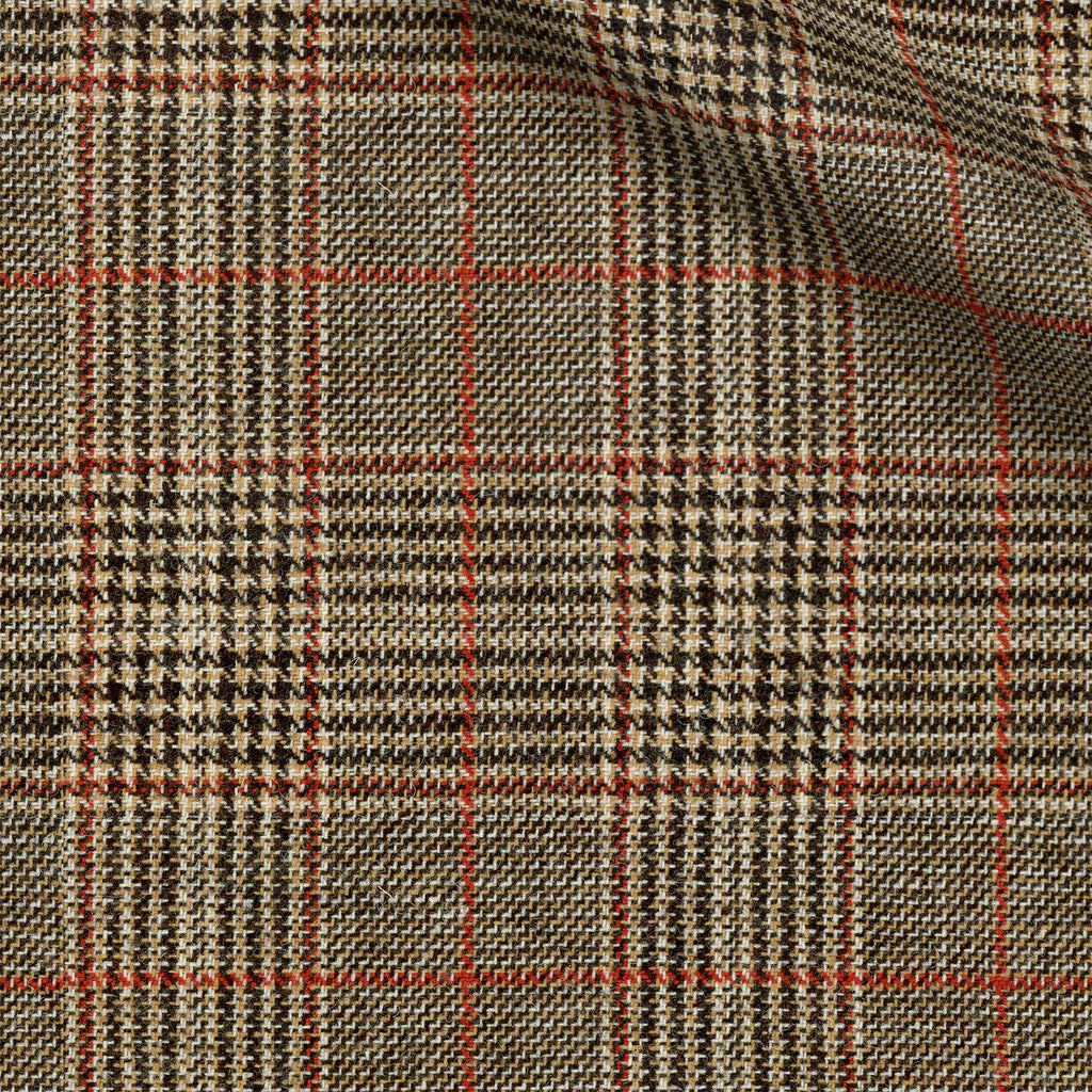 Brendan fabric swatch — Brown sharkskin, 420 gsm, Draperì Corsini