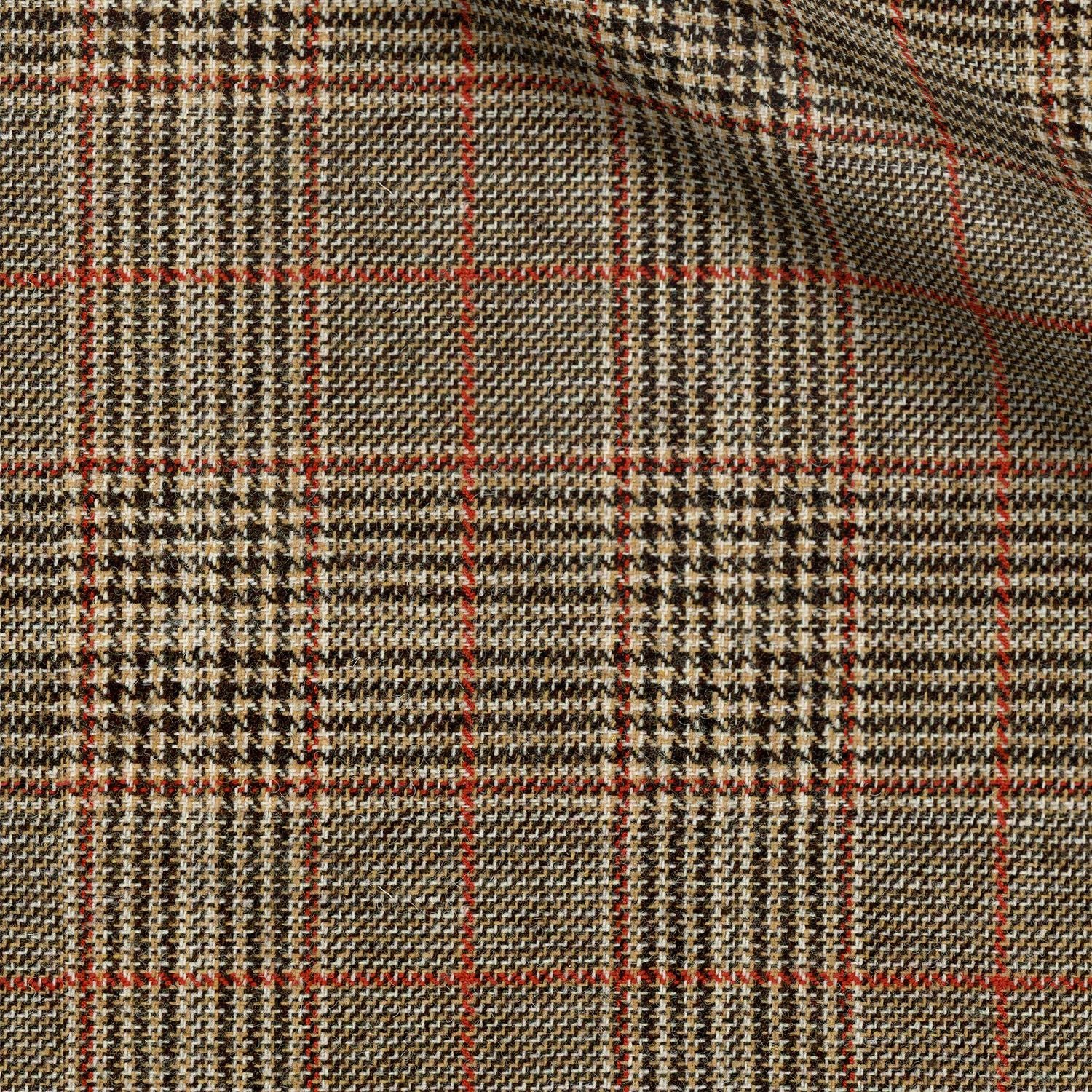 Brendan fabric swatch — Brown sharkskin, 420 gsm, Draperì Corsini