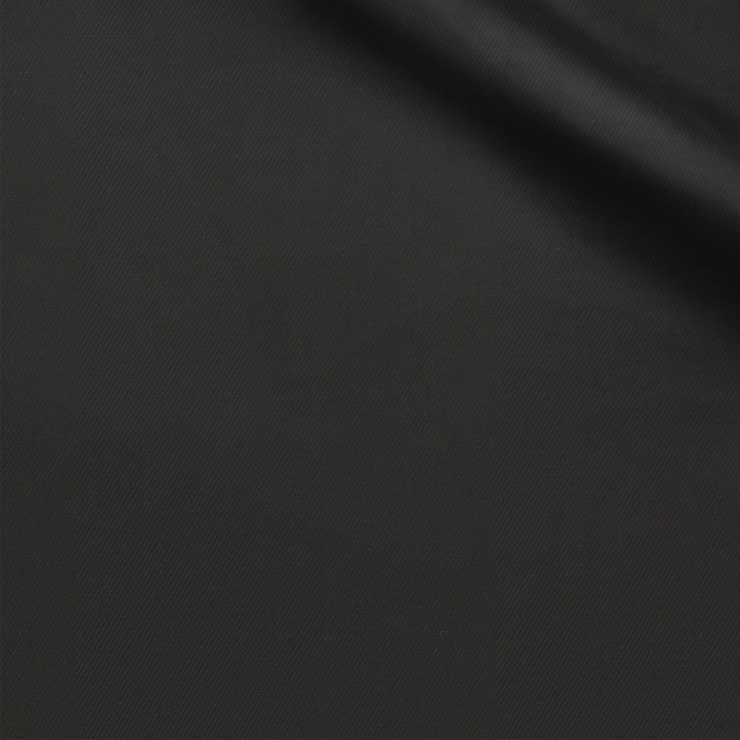 Bushwick fabric swatch — Black serge, 180 gsm, Draperì Corsini