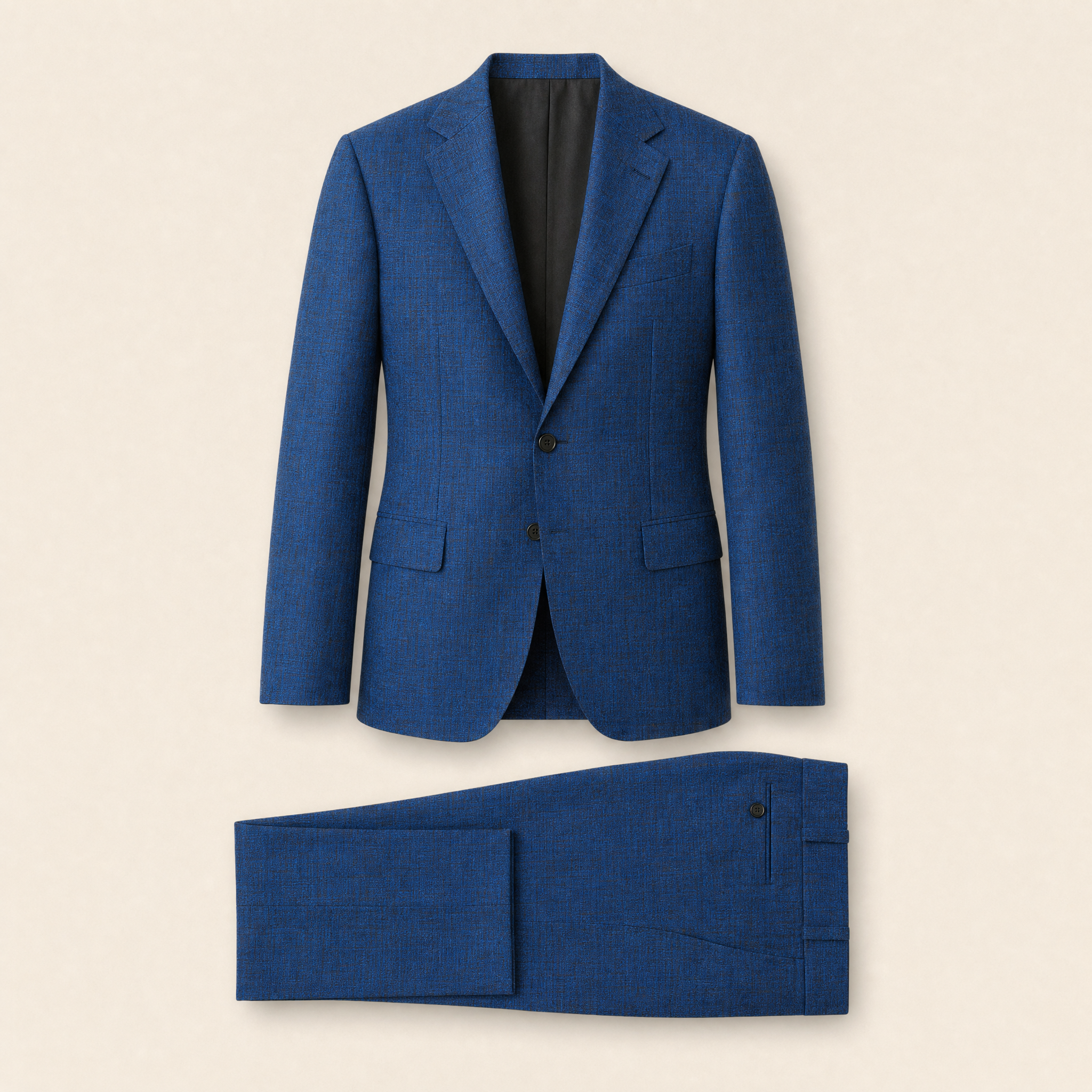 Chaucer two-piece suit — Blue linen