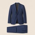 Cheviot two-piece suit — Cobalt Blue herringbone