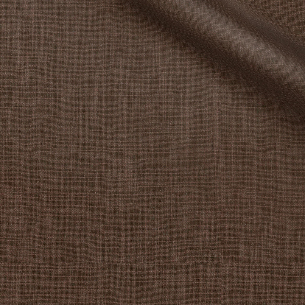 Chiva fabric swatch — Chocolate slub, 230 gsm, Draperì Corsini