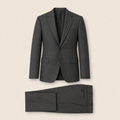 Corain two-piece suit — Charcoal pure wool