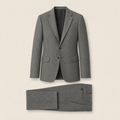 Cork two-piece suit — Gray wool blend