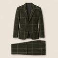 Edan two-piece suit — Forest Green wool blend