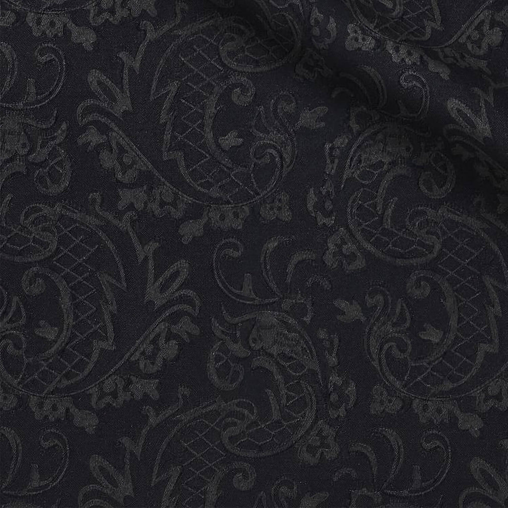 Francis fabric swatch — Dark Blue paisley jacquard, Draperì Corsini