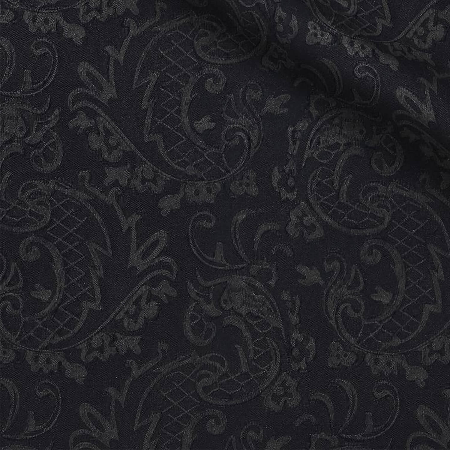 Francis fabric swatch — Dark Blue paisley jacquard, Draperì Corsini