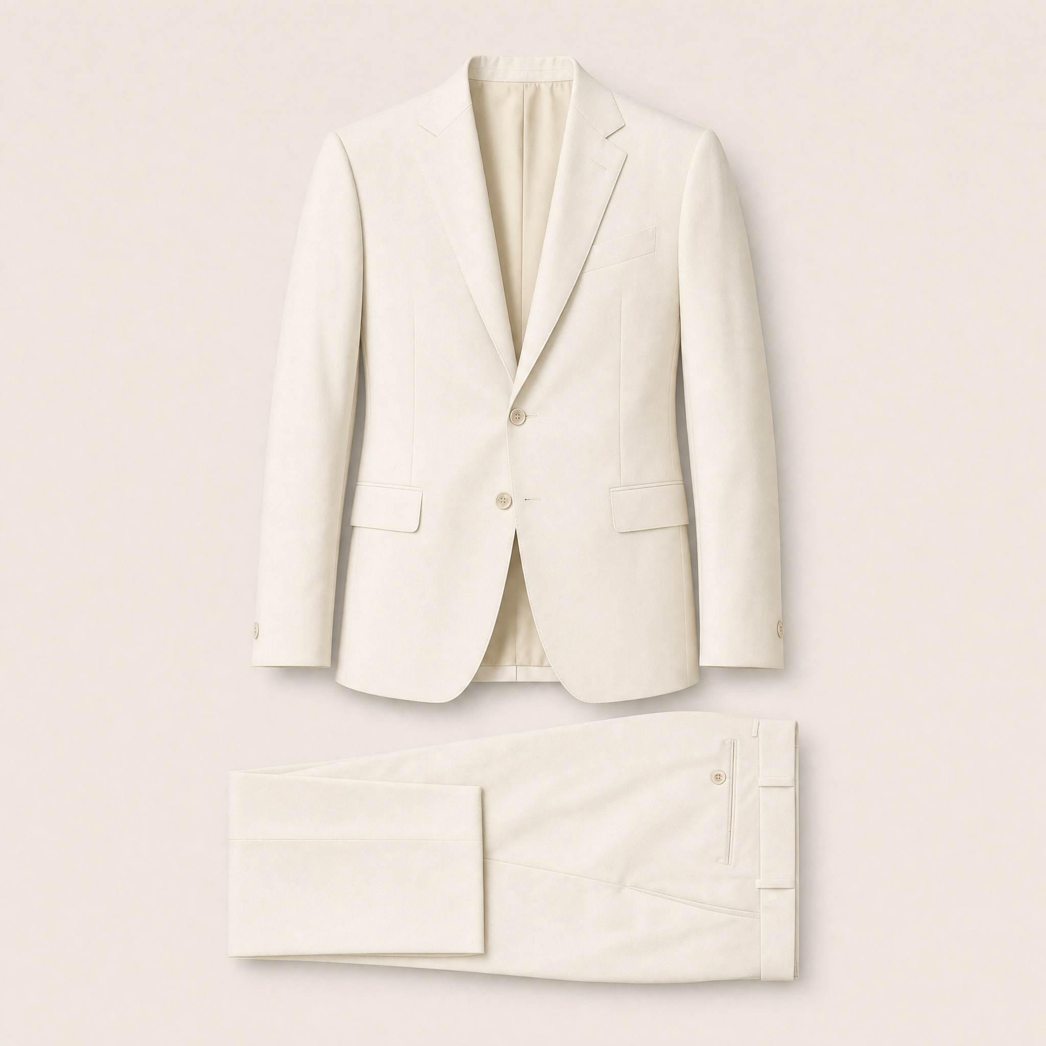 Frankston two-piece suit — Ivory Solid
