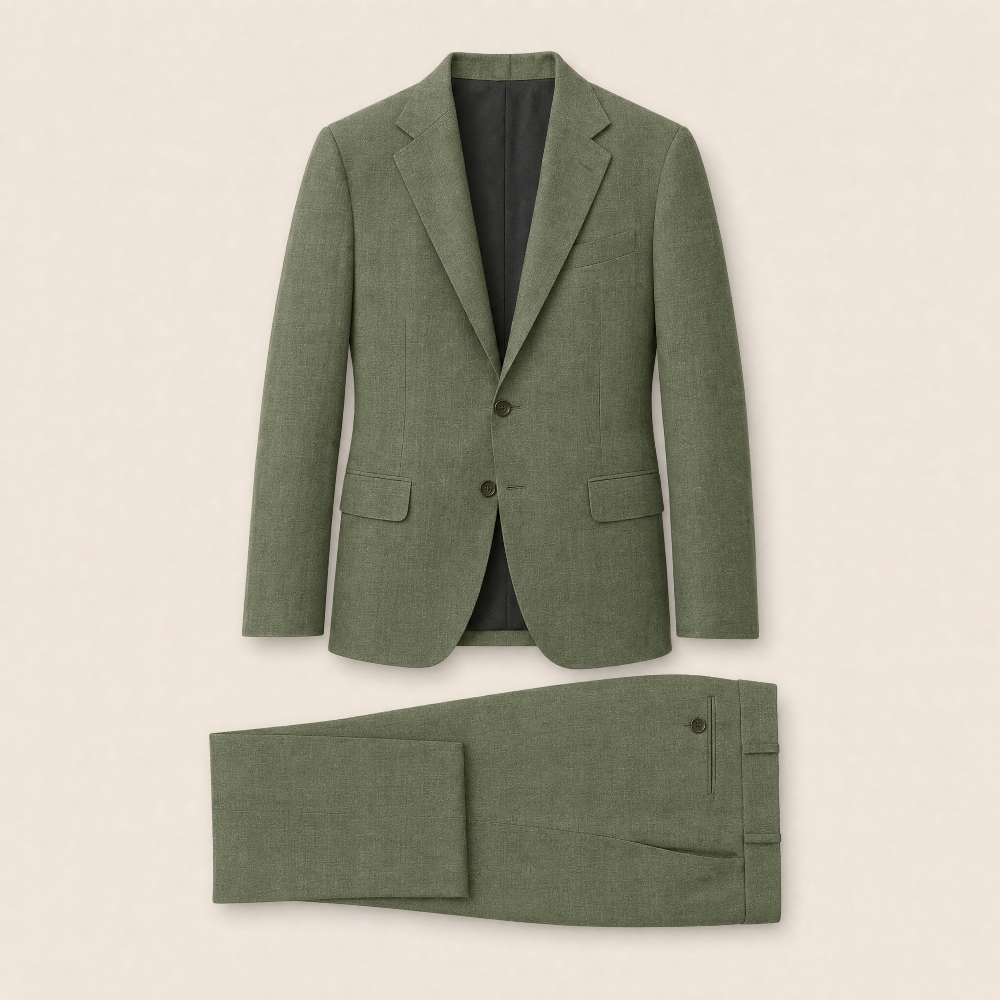 Guayanes two-piece suit — Forest Green Solid