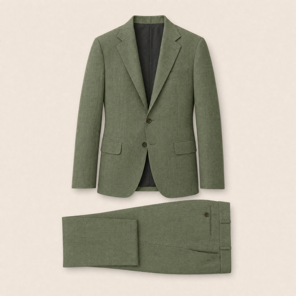 Guayanes two-piece suit — Forest Green Solid