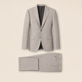 Hals two-piece suit — Light Gray wool blend