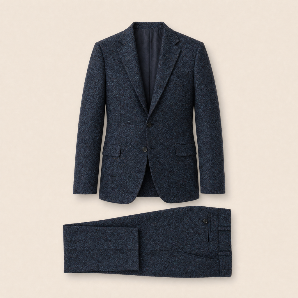 Hampton two-piece suit — Navy Blue donegal
