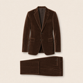 Hartley two-piece suit — Chocolate cotton