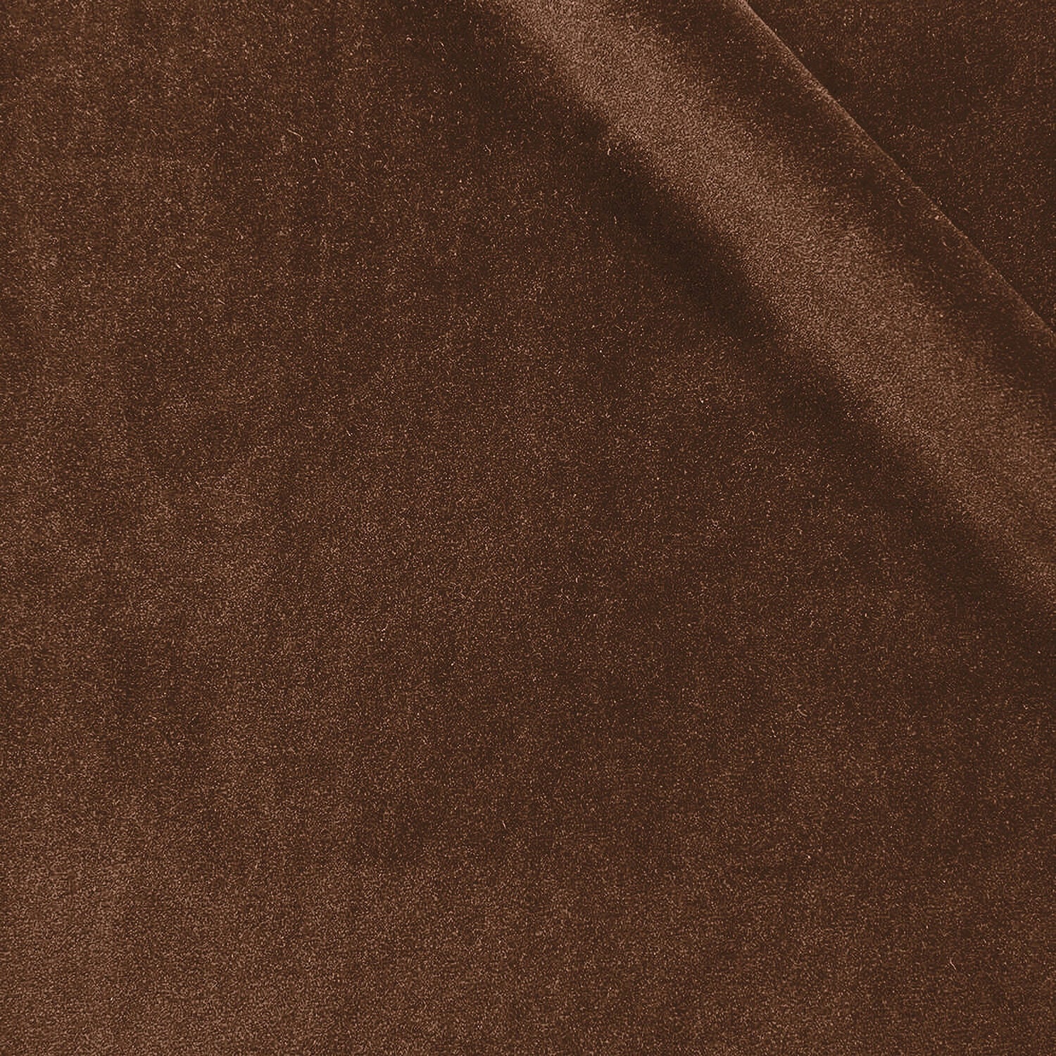 Hartley fabric swatch — Chocolate velvet, 255 gsm, Draperì Corsini