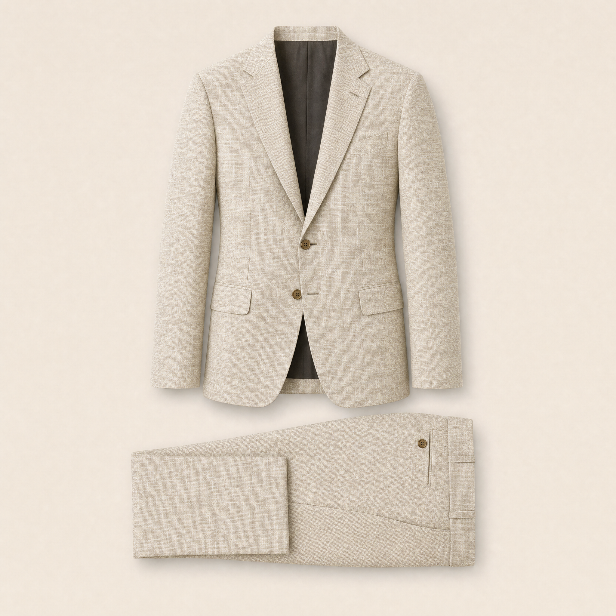 Hazel two-piece suit — Beige technical