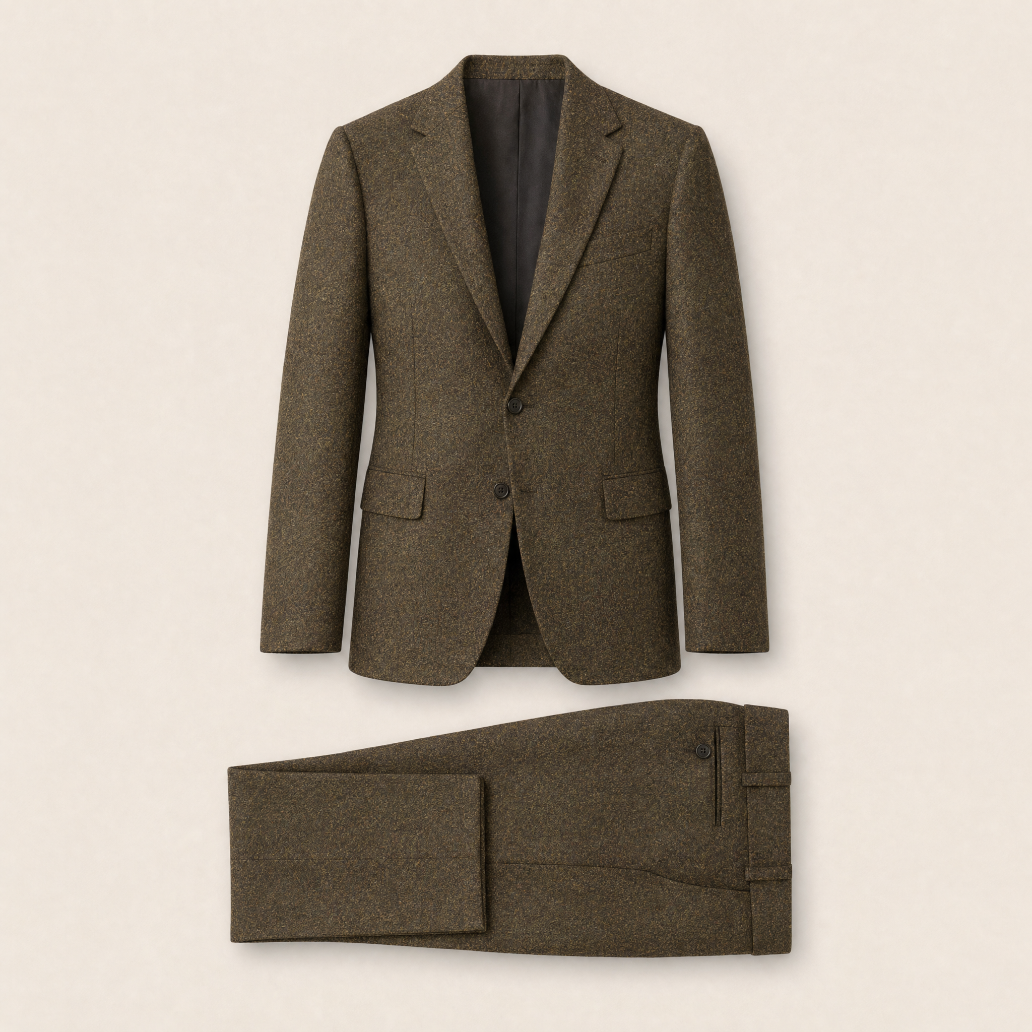Houston two-piece suit — Brown flannel