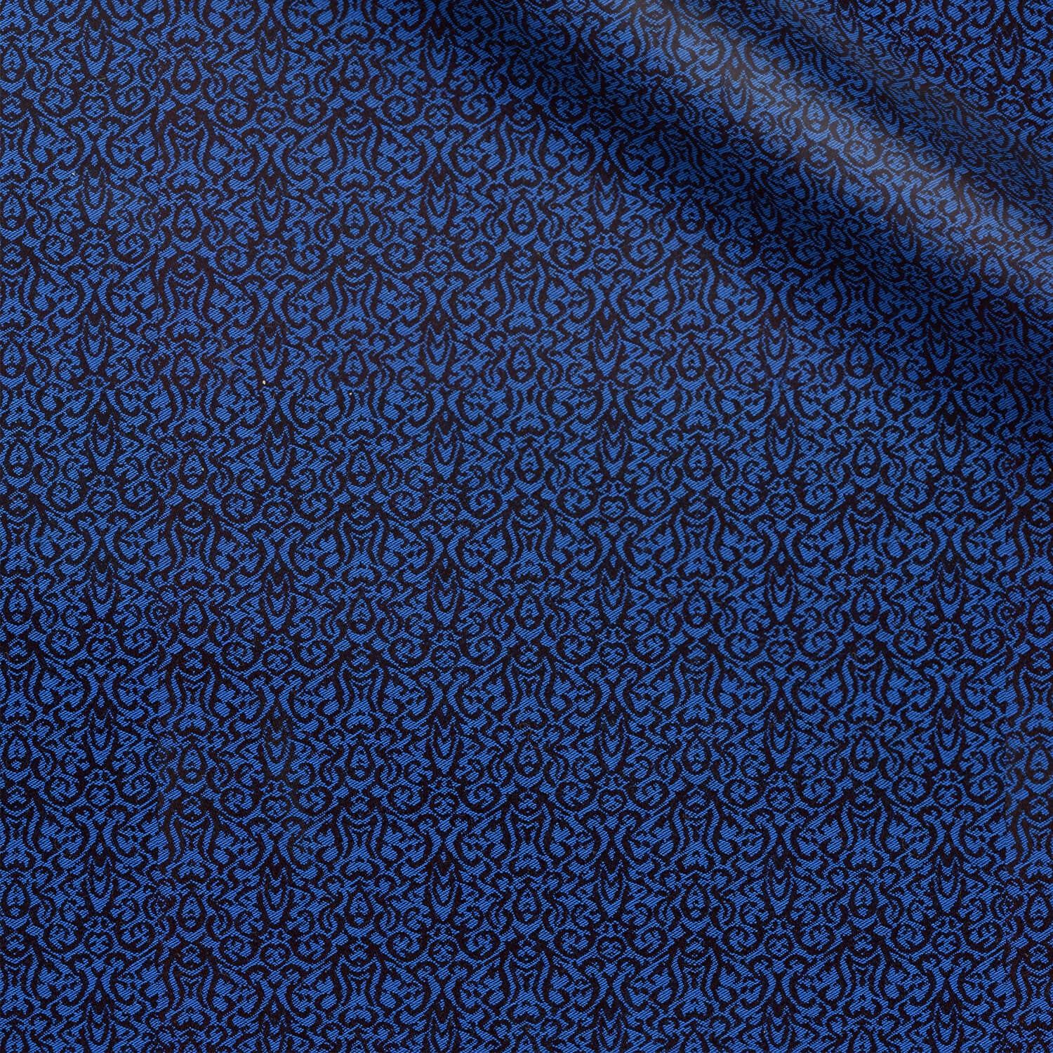 Humphreys fabric swatch — Cobalt Blue jacquard, Draperì Corsini
