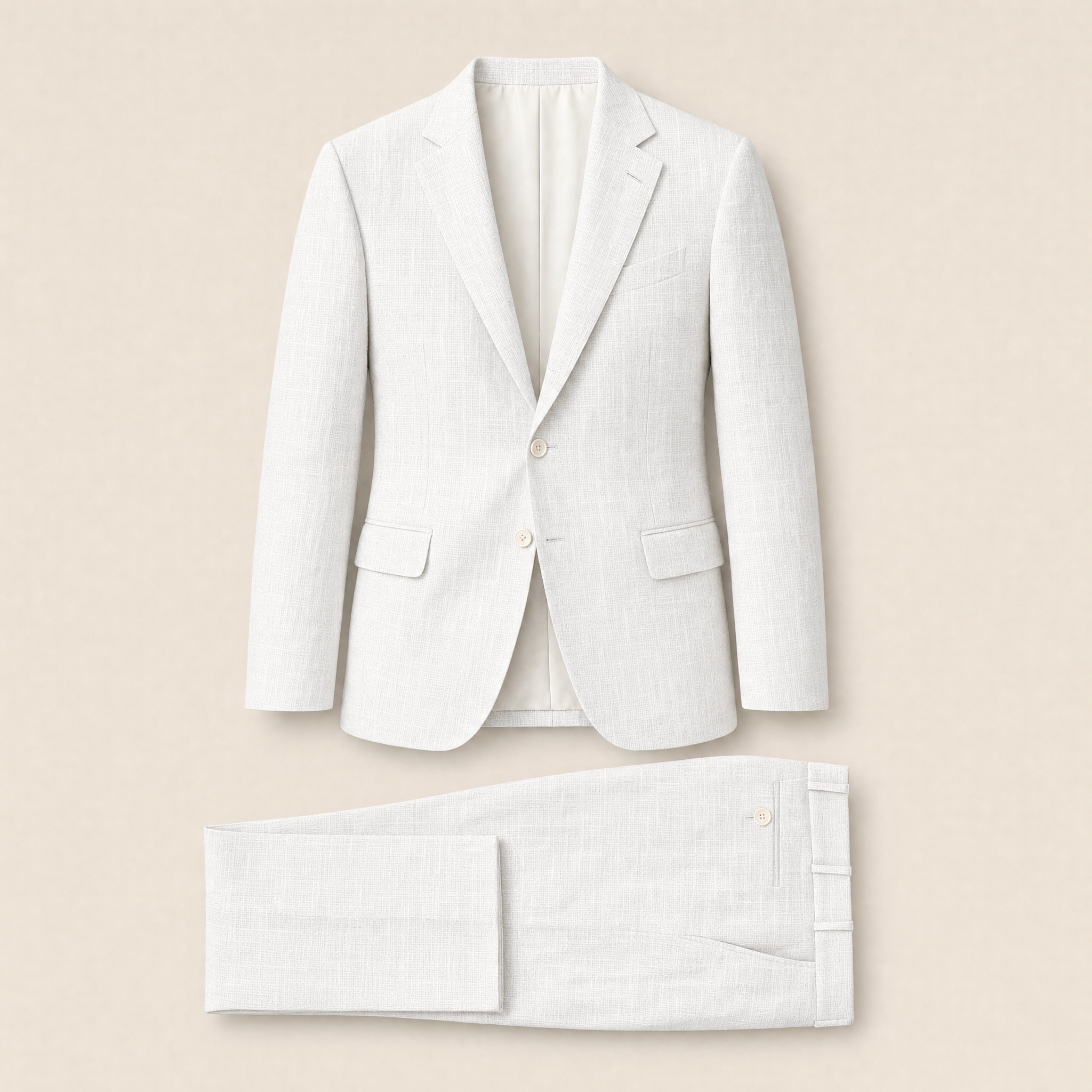 Ibiza two-piece suit — All White linen