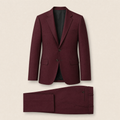 Kahlo two-piece suit — Burgundy wool blend