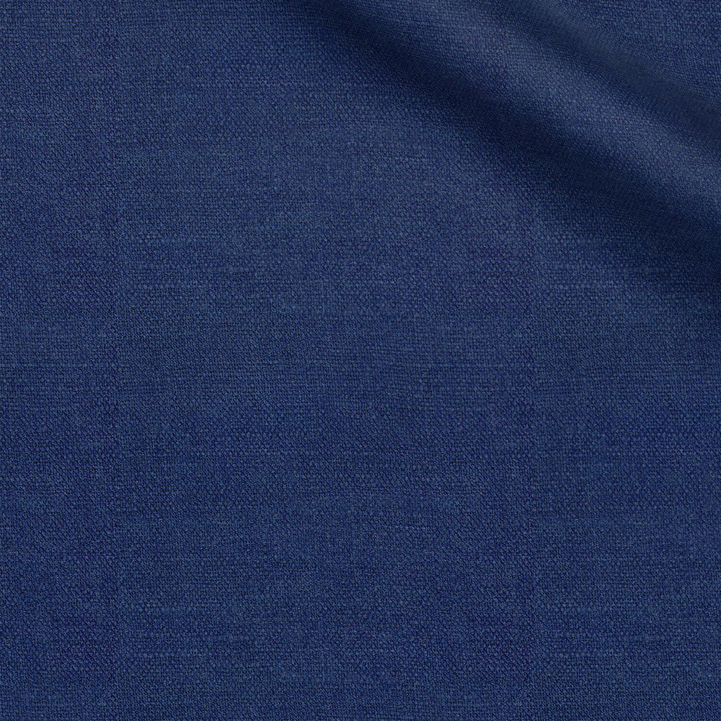 Kawashima fabric swatch — Navy Blue plain weave, 195 gsm, Draperì Corsini
