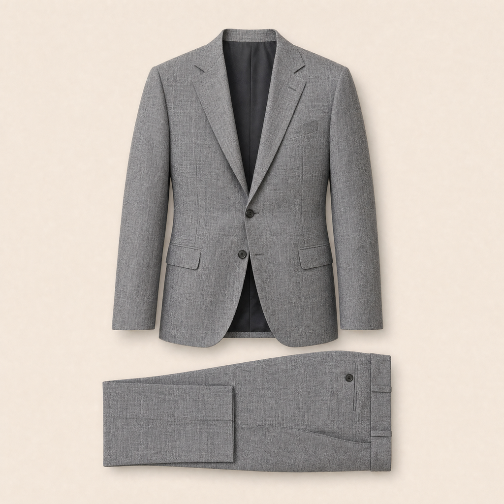 Landis two-piece suit — Iron Gray linen